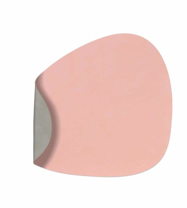 CURVE SPISEBRIKKE DOBBEL NUPO ROSE LYSEGRÅ 37X44 CM LIND DNA