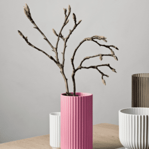 VASE PURPLE PORSELEN 20,5CM