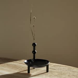 Stoff Nagel Vase, Sort