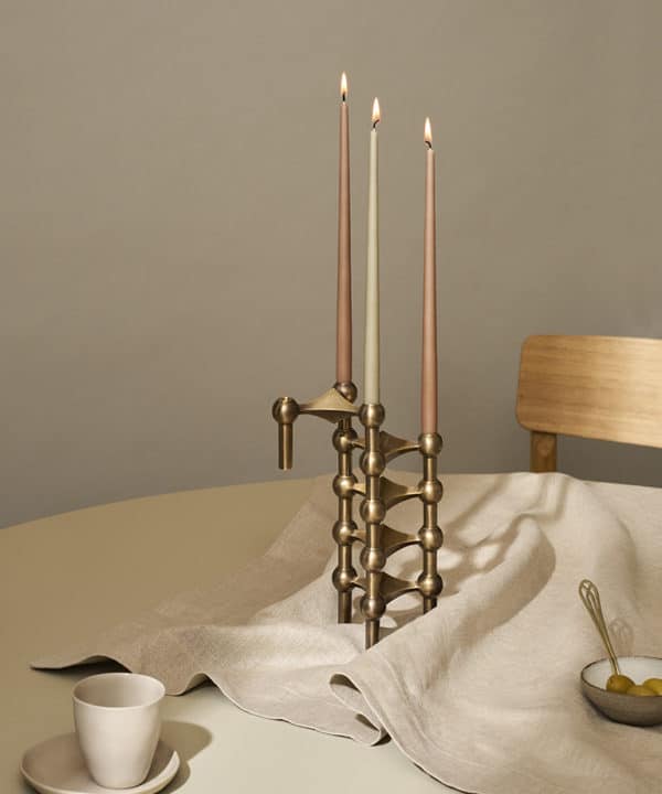 Blomsterlys Ester & Erik 6stk - Soft brun