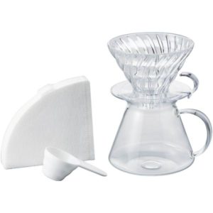 V60 minimalistisk bryggesett i glass 4 deler