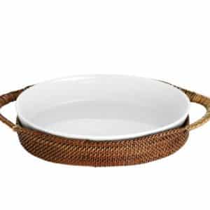 NITO Kurv oval 31cm Lys/Mørk brun