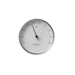 HK Barometer Stål/Hvit 10cm