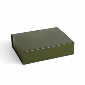 COLOUR BOKS 33X26X9 CM OLIVEN