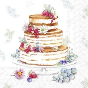 Kaffeserviett Sweet Cake Green Blue