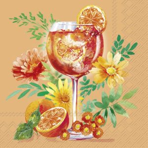Kaffeserviett Orange Cocktail