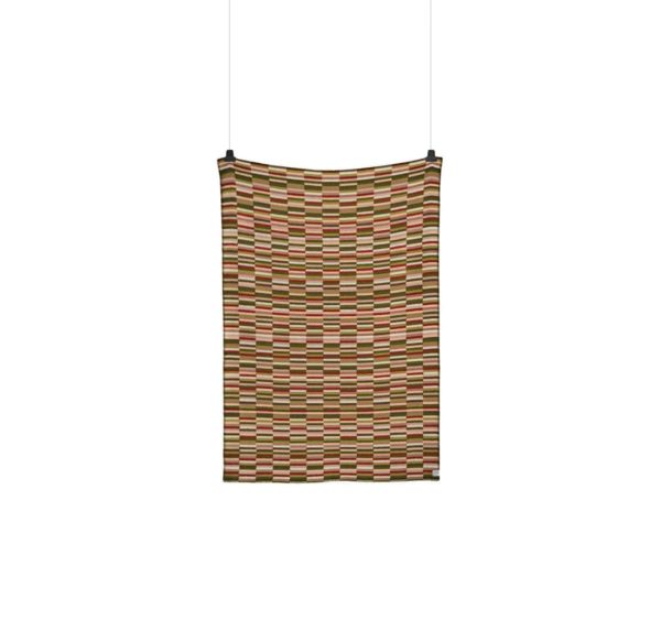 Ullpledd 135x200cm, Ida Olive Burgundy