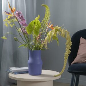 DOROTEA KERAMIKKVASE IRISBLÅ HØY