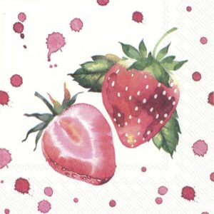 Kaffeserviett Soft Strawberries