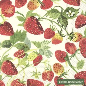 Lunsj Serviett Strawberries Cream