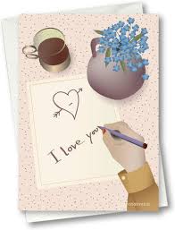 Kort A6, I love You Note