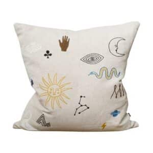 Symbol Brodert Putetrekk Natur 48x48 cm