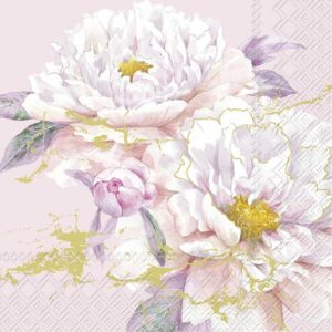 Lunsj Serviett Happy Peony Rose Gold