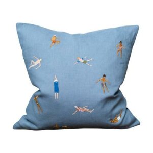 Swimmers Brodert Putetrekk 45x45 cm Blått