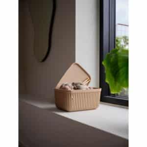 Pulp Oppbevaringsboks 23 x 15 x 15 cm 2 stk. Natural Brown