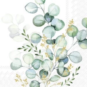 Lunsj Serviett Eucalyptus Bouquet Gold