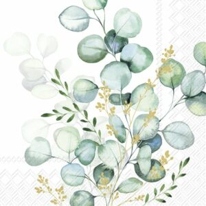 Lunsj Serviett Eucalyptus Bouquet Gold