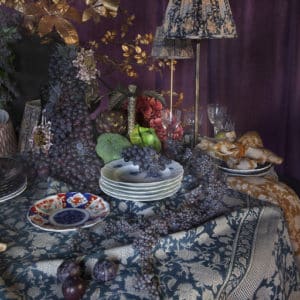Indian Rose Denim Blue Linduk 170 x 270cm Chamois