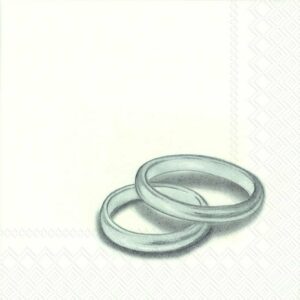 Kaffeserviett Rings Silver