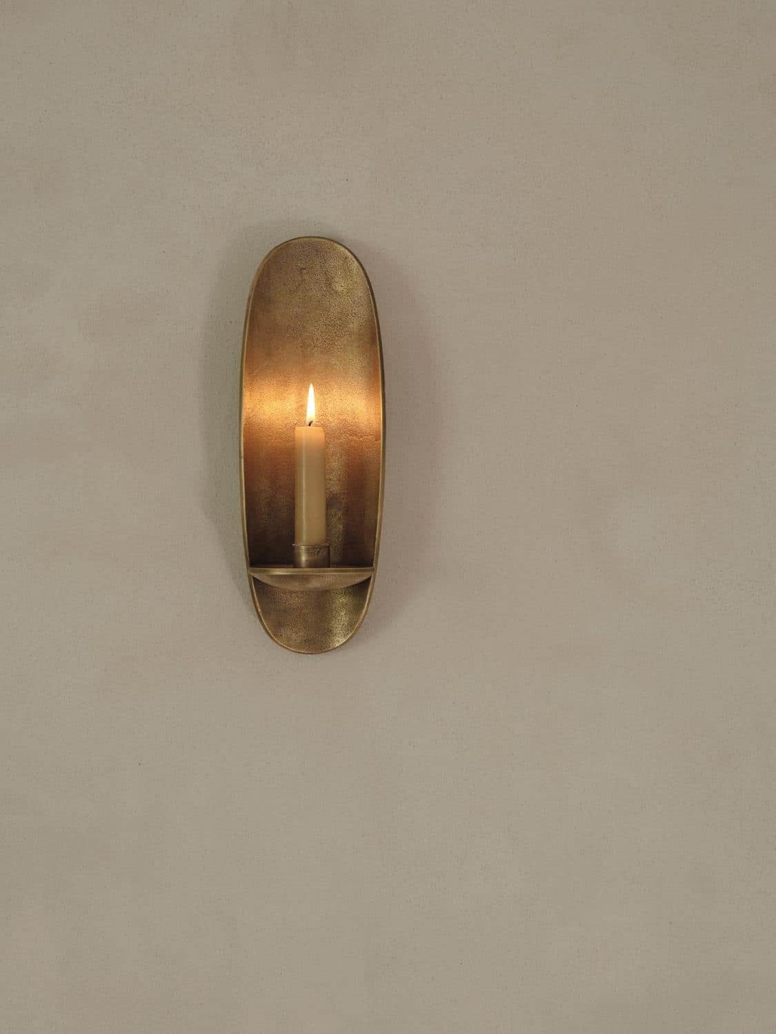 Agapé Wall Candle Holder – Brass