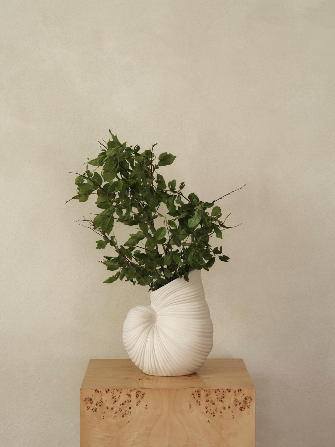 Shell vase – off white