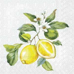 Kaffeserviett Lemon Wreath