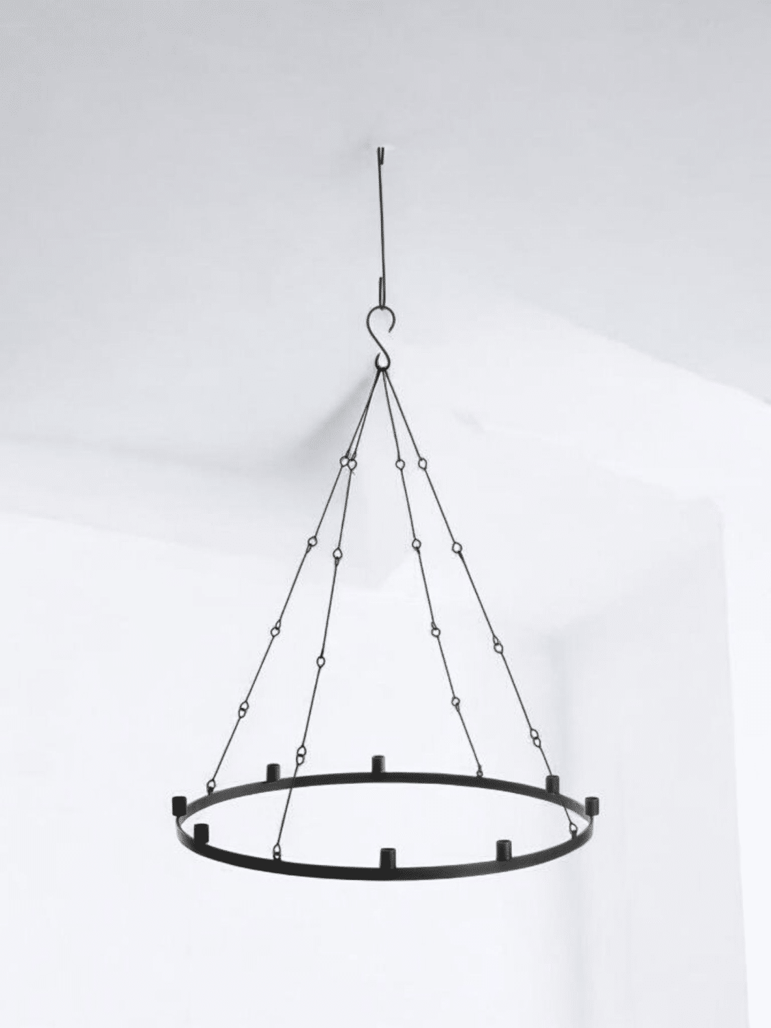 Lysekrone 70cm Stor Jern