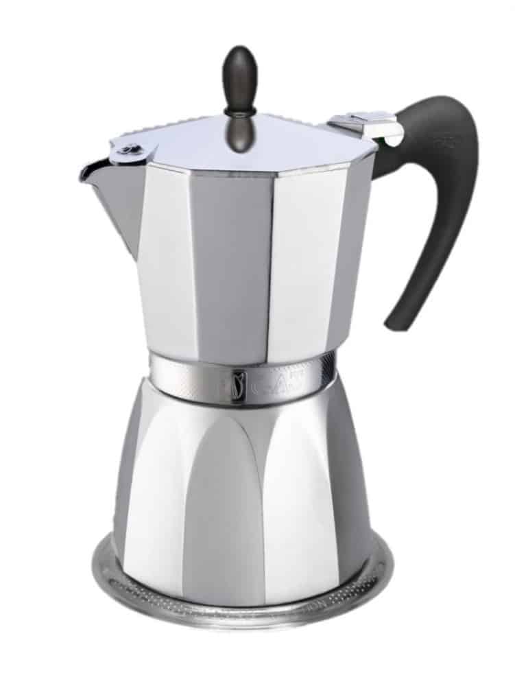 Espressokoker for 3 kopper, stål og aluminium