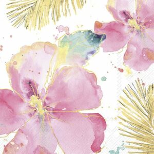 Lunsj Serviett Flamingo Fever Flower Cream