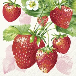 Lunsj Serviett Strawberry Fruits Cream