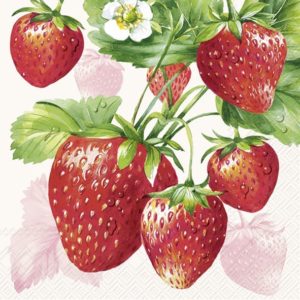 Lunsj Serviett Strawberry Fruits Cream