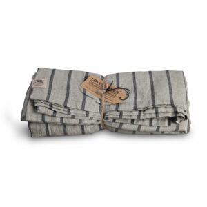 MISTY LINDUK 145X250 CM STRIPE SORT LOVELY LINEN