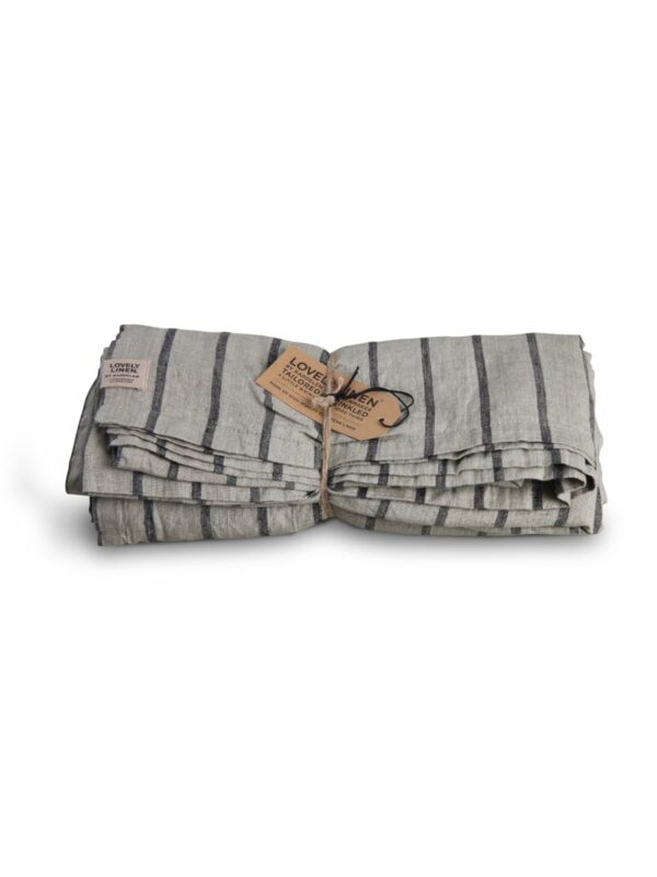 MISTY LINDUK 145X250 CM STRIPE SORT LOVELY LINEN