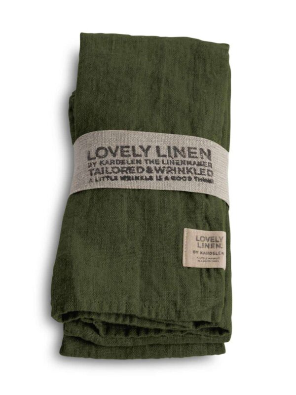 LOVELY SERVIETTER 45X45 CM JEEP GREEN 4-PK LOVELY LINEN