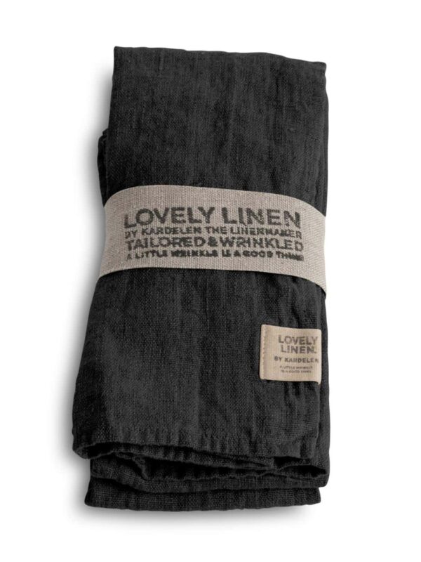 LOVELY SERVIETTER 45X45 CM MØRK GRÅ 4-PK