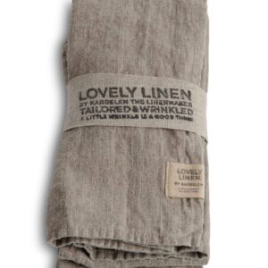 LOVELY SERVIETTER 45X45 CM NATURAL BEIGE 4-PK LOVELY LINEN