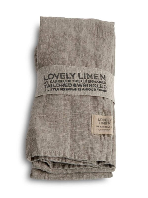 LOVELY SERVIETTER 45X45 CM NATURAL BEIGE 4-PK LOVELY LINEN