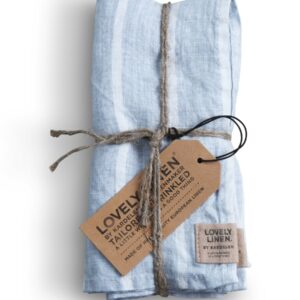 MISTY SERVIETTER 45X45 STRIPE SKY 4-PK LOVELY LINEN