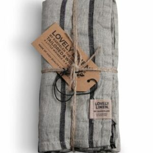 MISTY SERVIETTER 45X45 STRIPE SORT 4-PK