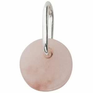 Lys rød opal anheng, sølv 925