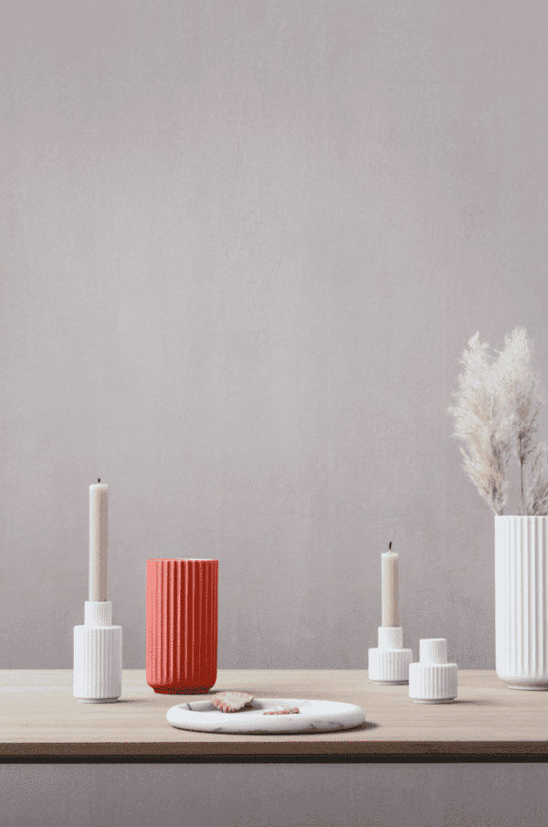 Lyngbyvase Porselen 15,5cm, Hvit