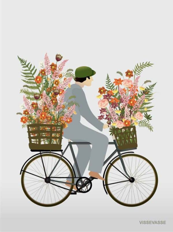 Kort A7, Bicycle With Flowers