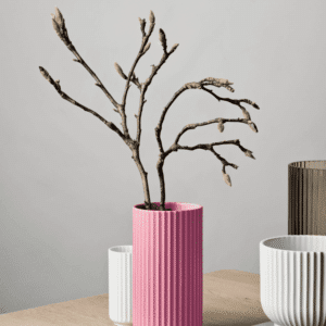 VASE PURPLE PORSELEN 20,5CM