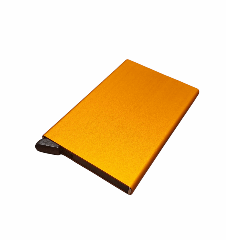Skimmingsikker Enkel Kortholder, Orange