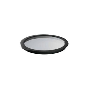 GLASSLOKK KLAR/SORT Ø12CM