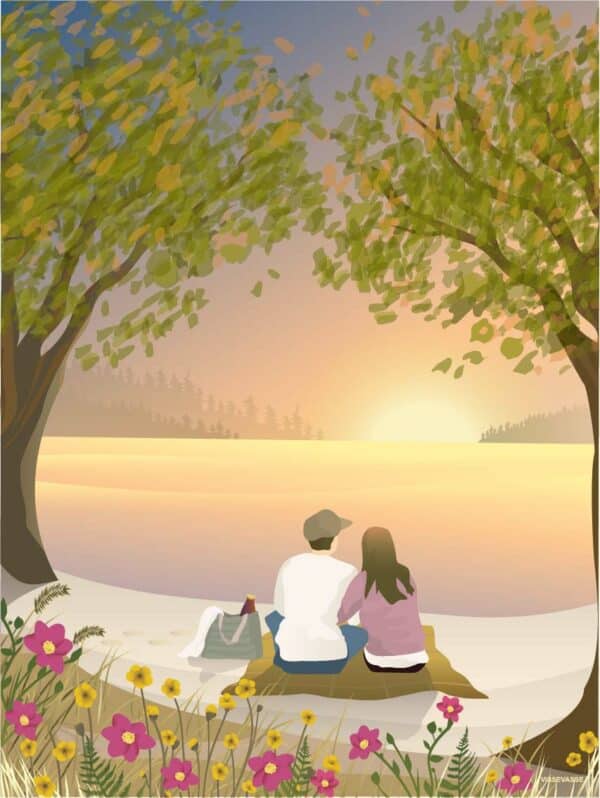 POSTER PEACFUL MOMENT 30X40 CM VISSEVASSE