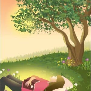 POSTER TAKING A NAP 30X40 CM VISSEVASSE