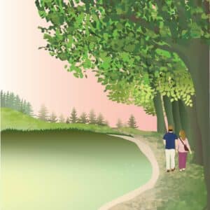 POSTER WALKING TOGETHER 30X40 CM VISSEVASSE