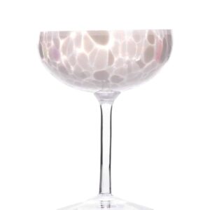 SWIRL CHAMPAGNEGLASS HVIT MAGNOR GLASSVERK