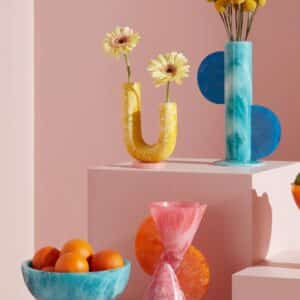 Mustique Kjeglevase, Rosa og Orange